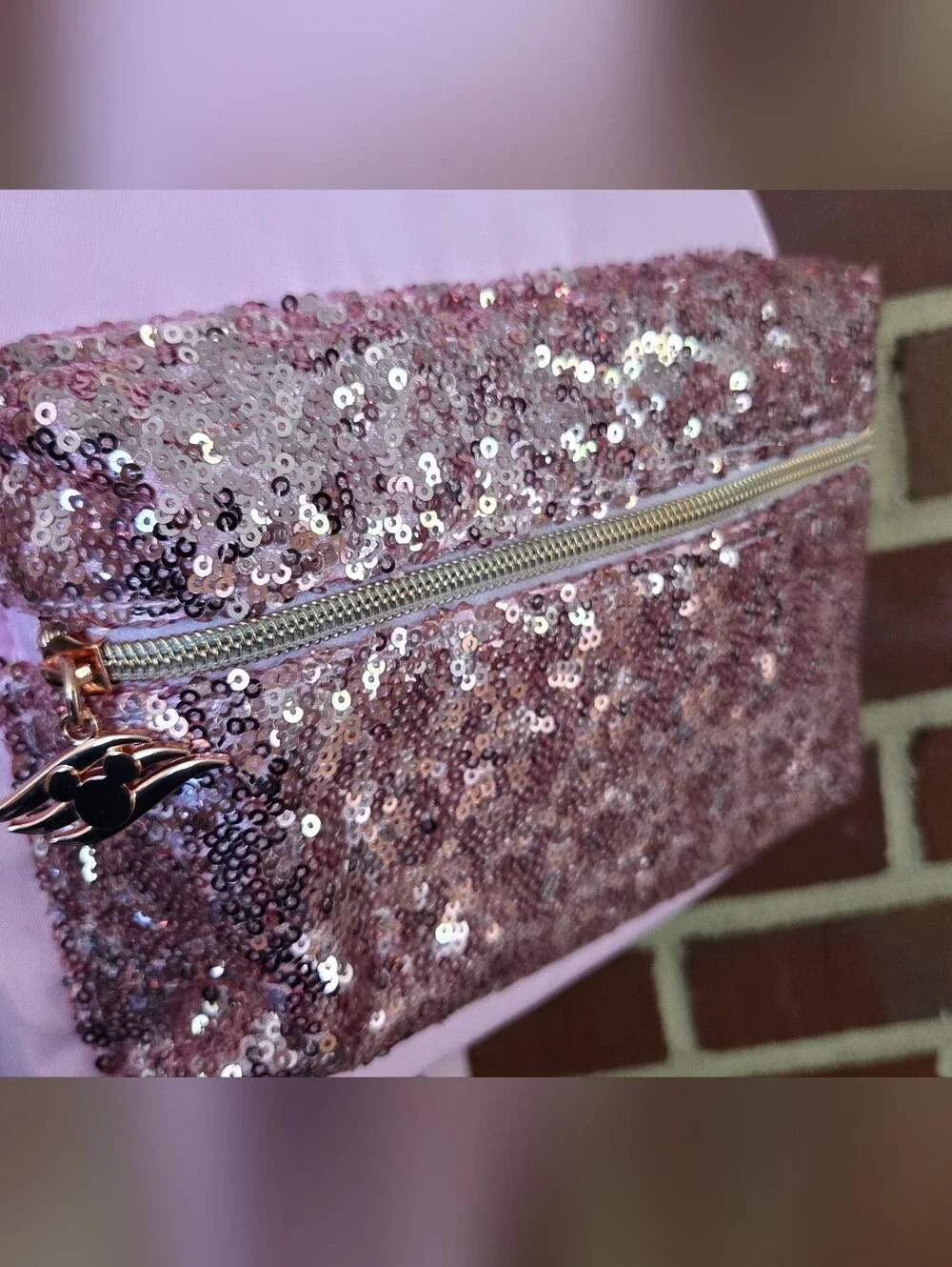 Disney Bibbidi Bobbidi Boutique Pink Sequin Ear Mini Backpack MINT